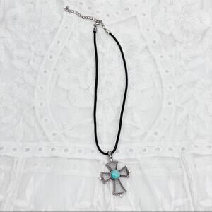 Cross Pendant Southwestern Turquoise Necklace